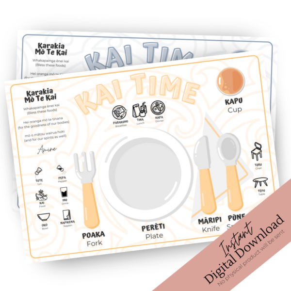 Kai Time Kids Maori Placemat