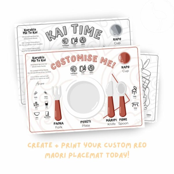 Customisable Te Reo Māori KAI TIME Placemat – Digital Download - Image 6