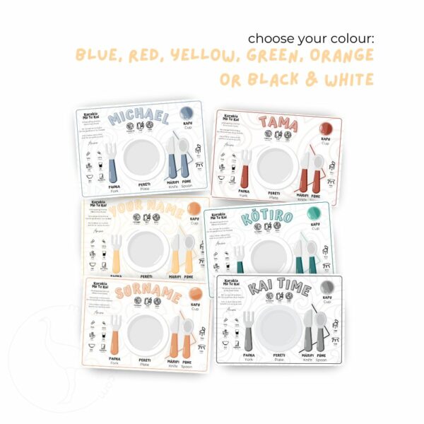 Customisable Te Reo Māori KAI TIME Placemat – Digital Download - Image 2