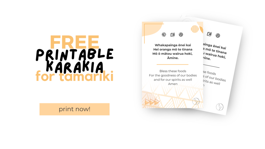 Free Printable Karakia for your Kai for Tamariki in Te Reo Maori