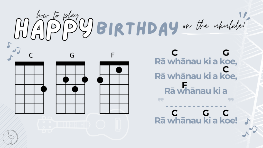 ra whanau happy birthday ukulele chords te reo maori
