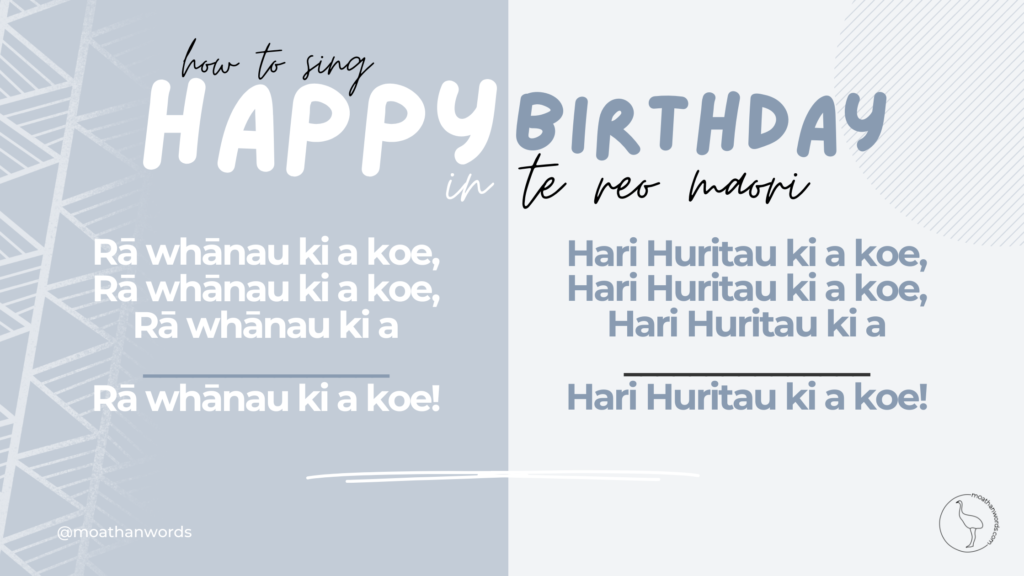happy birthday in te reo maori