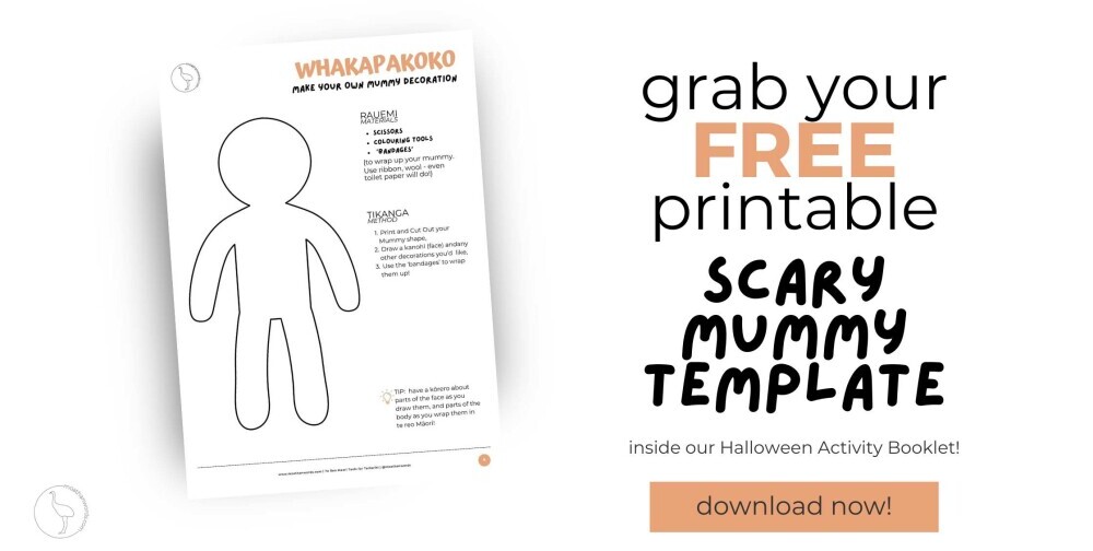 Instant Download Free Halloween Mummy Template