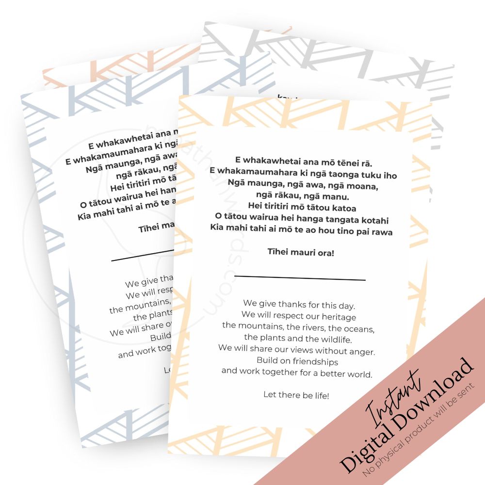 FREE Te Reo Maori Printable Gratitude Karakia